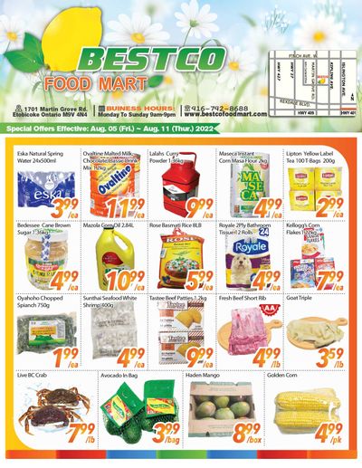 BestCo Food Mart (Etobicoke) Flyer August 5 to 11