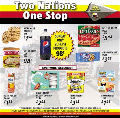 Two Nations One Stop Flyer August 5 to 11