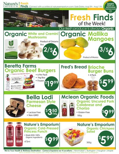 Nature's Emporium Flyer August 5 to 11