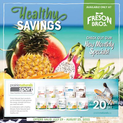 Freson Bros. Healthy Essentials Flyer July 29 to August 25