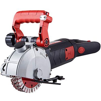 VEVOR 4800W Wall Chaser 42 mm Cutting Width,Wall Groove Cutting Machine 41MM Cutting Depth,Wall Slotting Machine with 8 Saw Blades 5" Diameter 6200r/Min,One-time Forming Dustless, Red $232.37 (Reg $249.99)