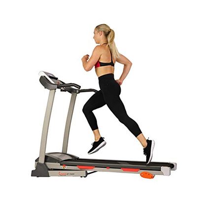 Sunny Health & Fitness Folding Treadmill with Device Holder, Shock Absorption and Incline SF-T4400 $300.58 (Reg $472.06)