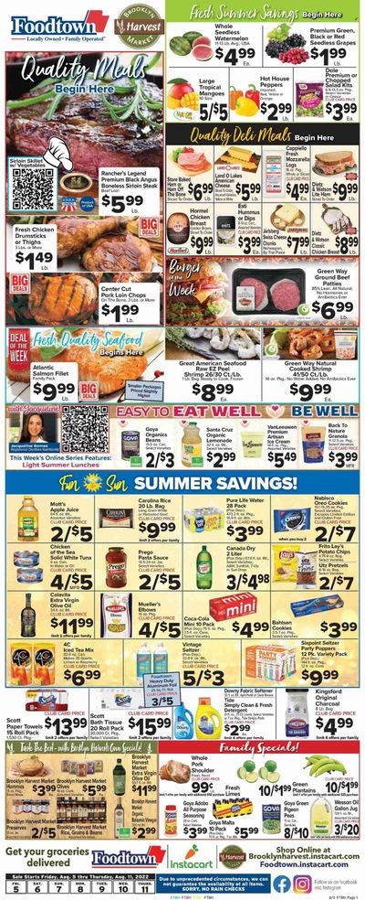Foodtown (NJ, NY, PA) Weekly Ad Flyer Specials August 5 to August 11, 2022