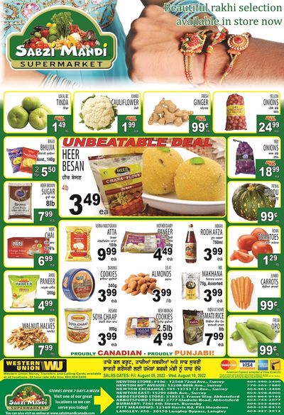 Sabzi Mandi Supermarket Flyer August 5 to 10