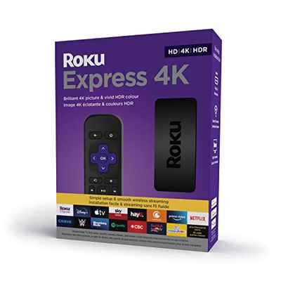 Roku Express 4K 2021 | Streaming Media Player HD/4K/HDR with Smooth Wireless Streaming and Roku Simple Remote with TV Controls, Includes Premium HDMI® Cable $29.99 (Reg $49.98)