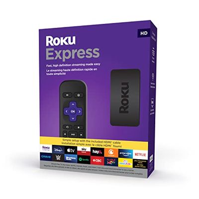 Roku Express | HD Streaming Media Player with Simple Remote and Premium HDMI Cable $19.99 (Reg $39.99)
