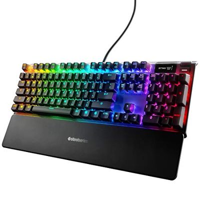SteelSeries Apex 7 Mechanical Gaming Keyboard – OLED Smart Display – USB Passthrough and Media Controls – Tactile and Quiet – RGB Backlit (Brown Switch) $167.79 (Reg $219.27)
