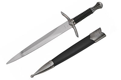 Wuu Jau Co H-5926 Medieval Dagger with Black Scabbard, 16", Chrome Finish $15.54 (Reg $18.23)
