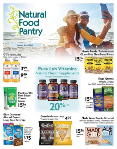 Natural Food Pantry Flyer August 1 to 31