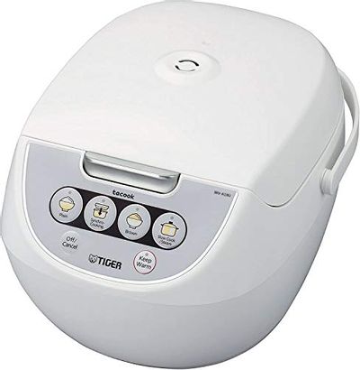 Tiger JBV-A18U-W 10 Cup (Uncooked) Micom Rice Cooker with Food Steamer & Slow Cooker, White $80 (Reg $139.99)