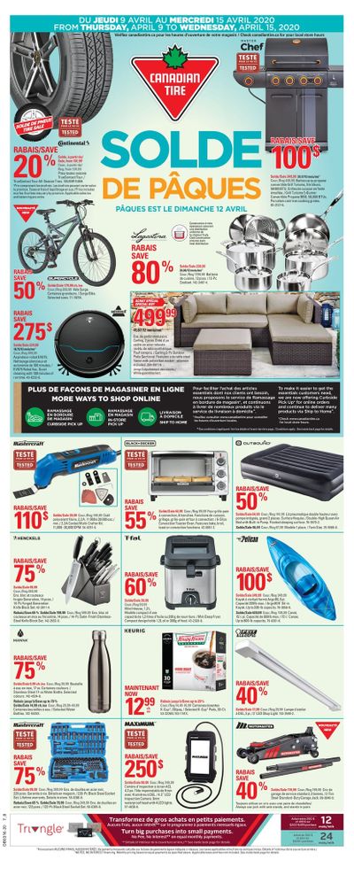 Canadian Tire (QC) Flyer April 9 to 15