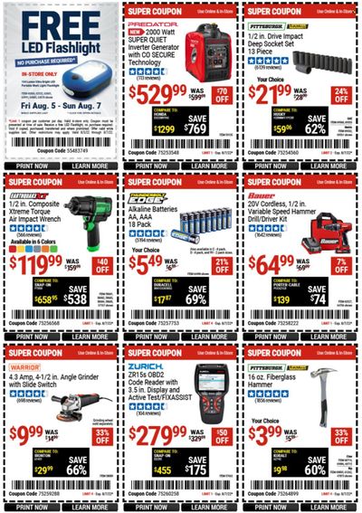 Harbor Freight Weekly Ad Flyer Specials August 6 to August 7