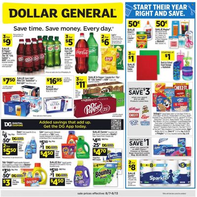 Dollar General Weekly Ad Flyer Specials August 7 to August 13