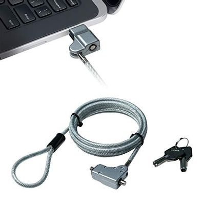 CTA Digital Noble Wedge Slot Security Cable for Notebooks and Desktop Pcs, Silver $21.61 (Reg $29.78)