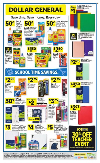 Dollar General Weekly Ad Flyer Specials August 7 to August 13, 2022