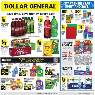 Dollar General (IA, IL, LA, MI, MN, NJ, OH, OK, PA) Weekly Ad Flyer Specials August 7 to August 13, 2022