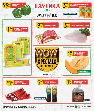 Tavora Foods Flyer August 8 to 14
