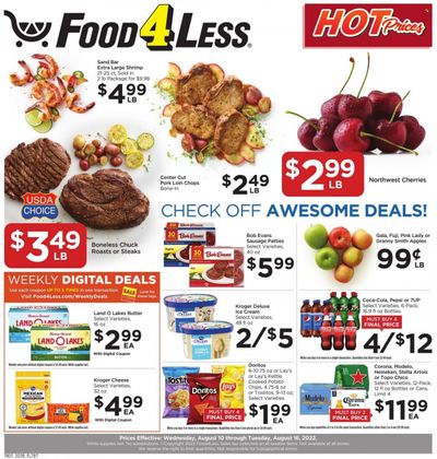 Food 4 Less (IN) Weekly Ad Flyer Specials August 10 to August 16, 2022