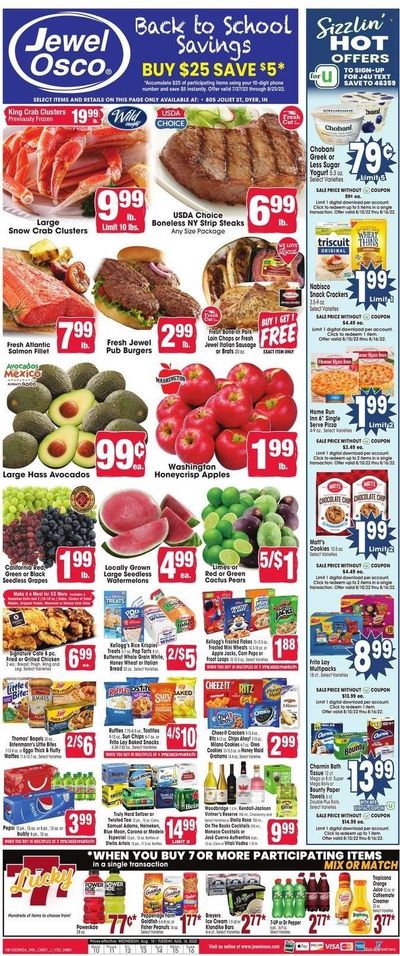 Jewel Osco (IN) Weekly Ad Flyer Specials August 10 to August 16, 2022