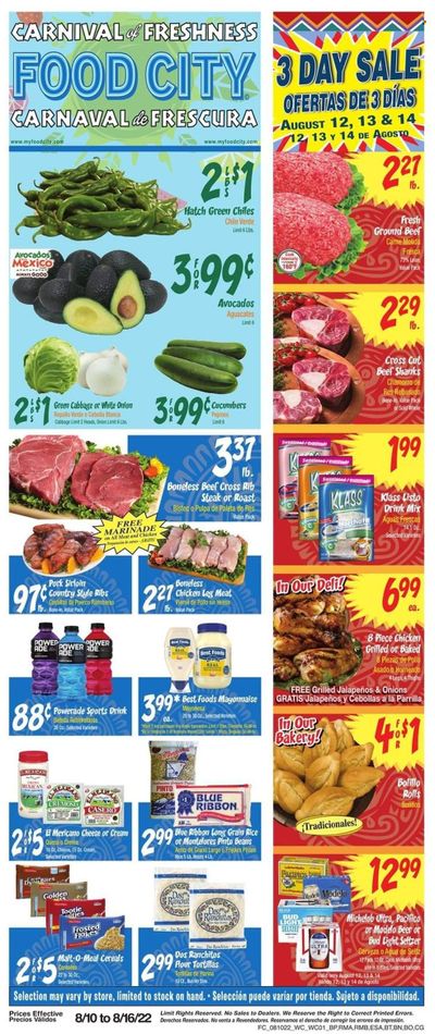Food City (AZ) Weekly Ad Flyer Specials August 10 to August 16, 2022