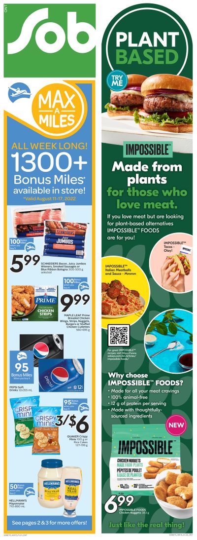 Sobeys (ON) Flyer August 11 to 17