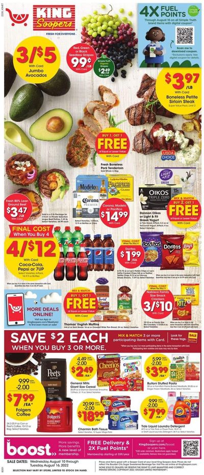King Soopers (CO) Weekly Ad Flyer Specials August 10 to August 16, 2022