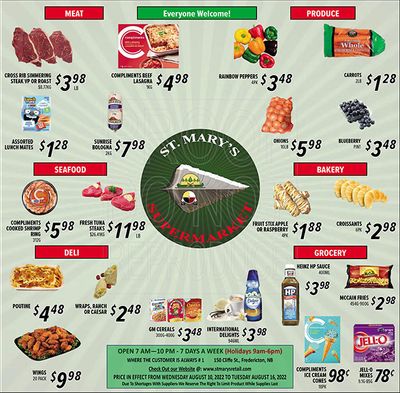 St. Mary's Supermarket Flyer August 10 to 16