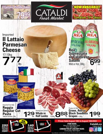Cataldi Fresh Market Flyer August 10 to 16