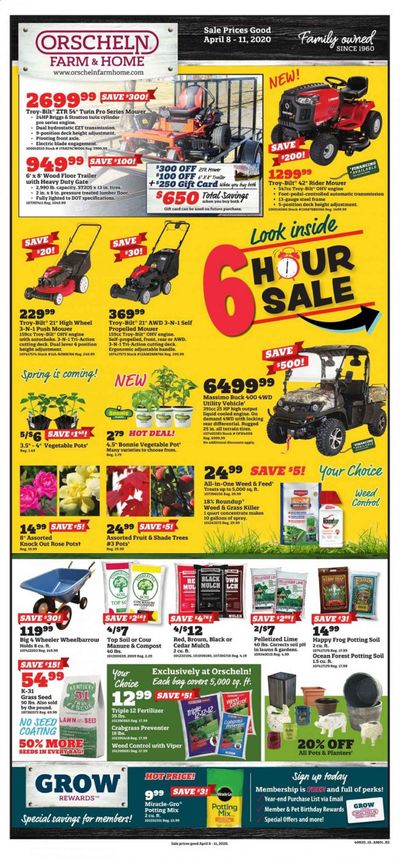 Orscheln Farm and Home Weekly Ad & Flyer April 8 to 11