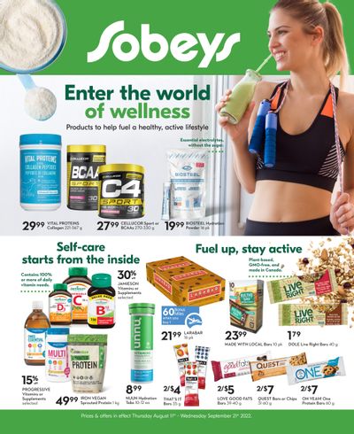 Sobeys (ON) Enter the World of Wellness Flyer August 11 to September 21