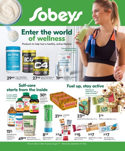 Sobeys (Atlantic) Enter the World of Wellness Flyer August 11 to September 21