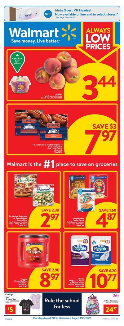 Walmart (West) Flyer August 11 to 17