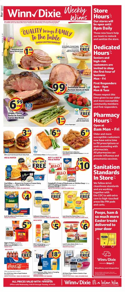 Winn Dixie Weekly Ad & Flyer April 8 to 14
