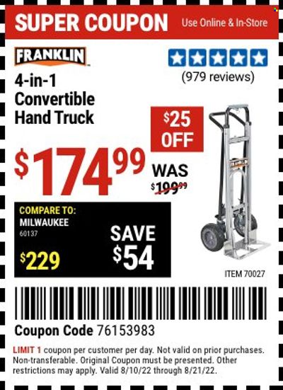 Harbor Freight Weekly Ad Flyer Specials August 10 to August 21, 2022