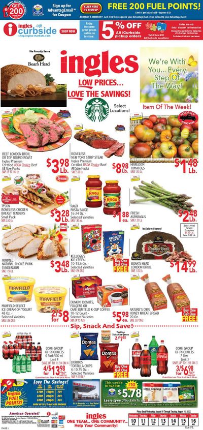 Ingles (GA, NC, SC, TN) Weekly Ad Flyer Specials August 10 to August 16, 2022