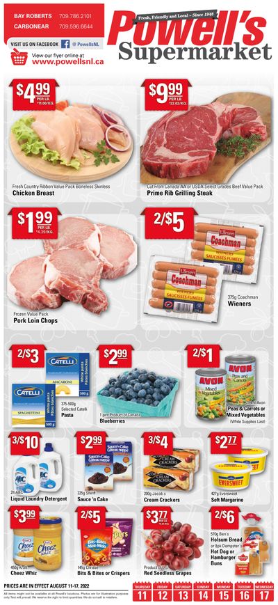 Powell's Supermarket Flyer August 11 to 17