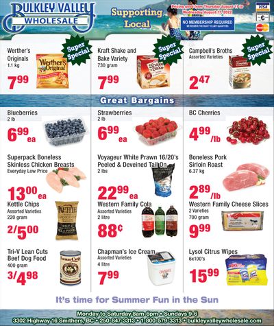 Bulkley Valley Wholesale Flyer August 11 to 17