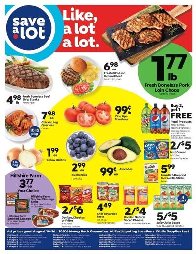 Save a Lot Weekly Ad Flyer Specials August 10 to August 16, 2022