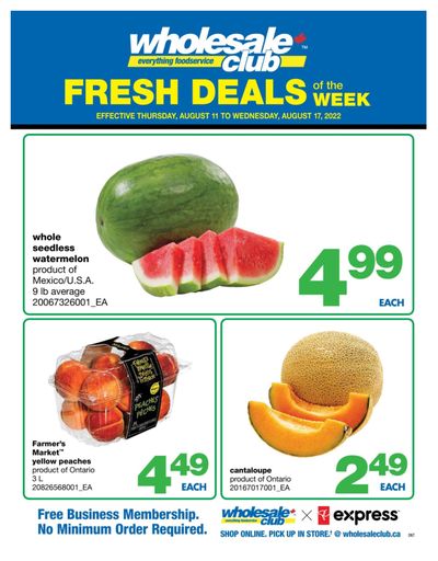Wholesale Club (ON) Fresh Deals of the Week Flyer August 11 to 17