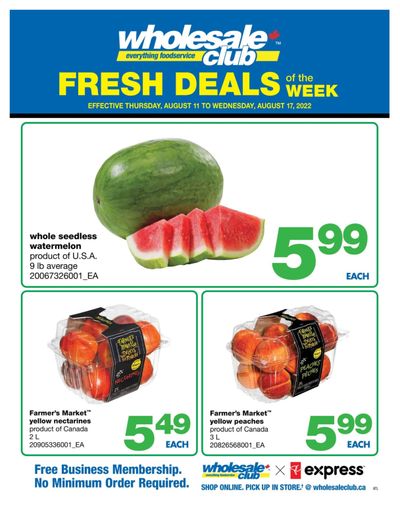 Wholesale Club (Atlantic) Fresh Deals of the Week Flyer August 11 to 17