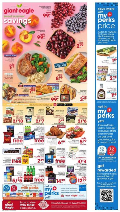 Giant Eagle (OH, PA) Weekly Ad Flyer Specials August 11 to August 17, 2022