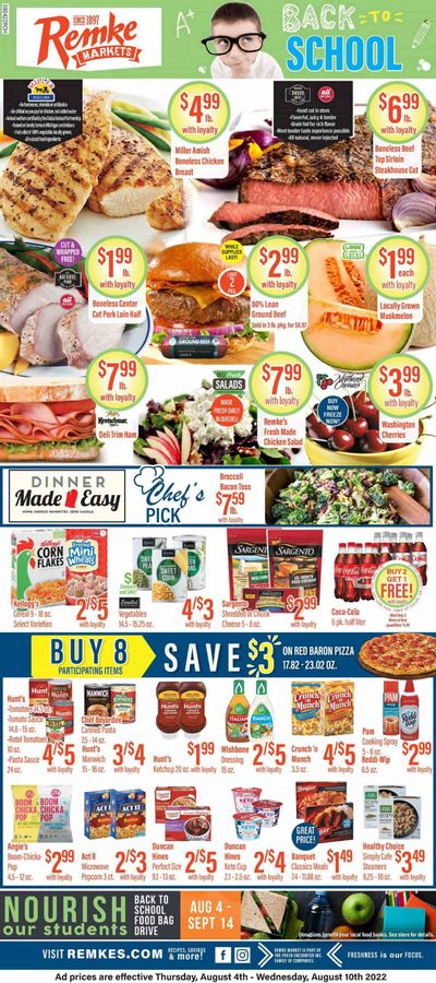 Remke (OH) Weekly Ad Flyer Specials August 4 to August 10, 2022