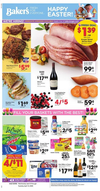 Baker's Weekly Ad & Flyer April 8 to 14