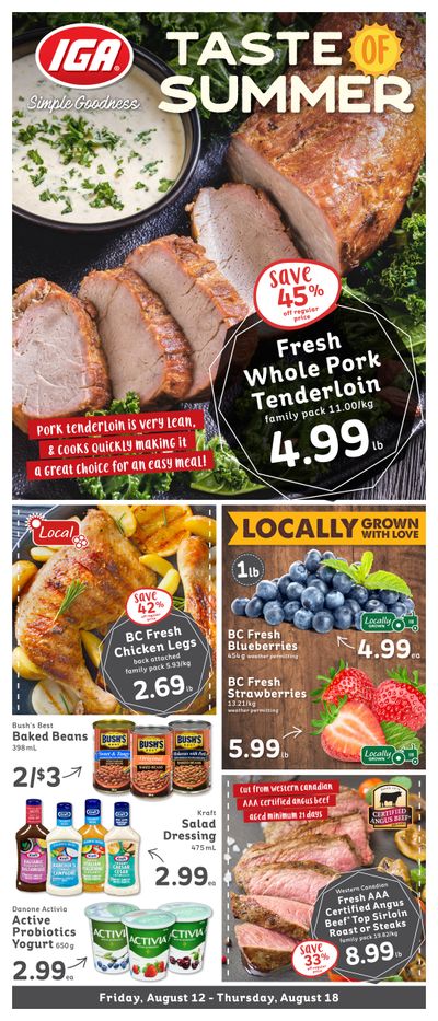 IGA Stores of BC Flyer August 12 to 18