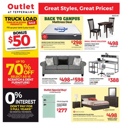 Outlet at Tepperman's Flyer August 12 to 18