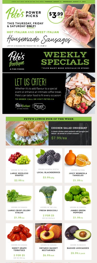 Pete's Fine Foods Flyer August 11 to 17