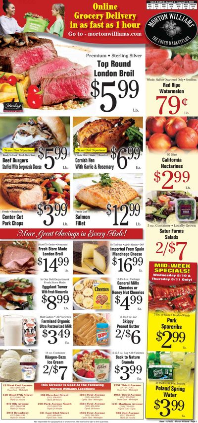Morton Williams (NY) Weekly Ad Flyer Specials August 5 to August 11, 2022