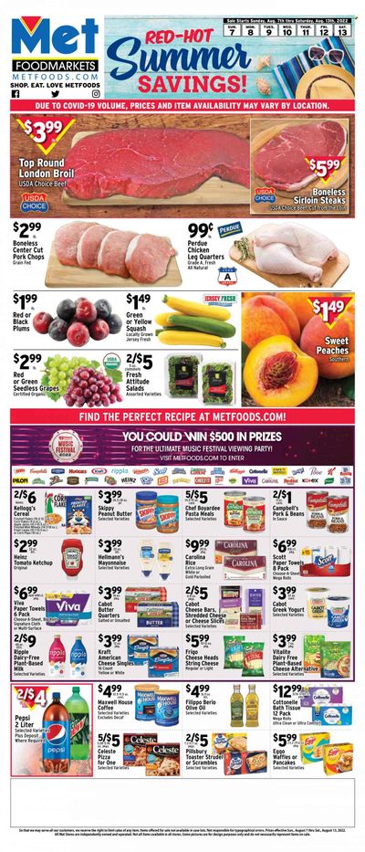 Met Foodmarkets Weekly Ad Flyer Specials August 7 to August 13, 2022