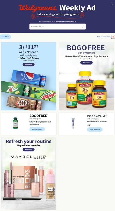 Walgreens Weekly Ad Flyer Specials August 14 to August 20, 2022