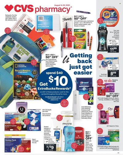 CVS Pharmacy Weekly Ad Flyer Specials August 14 to August 20, 2022